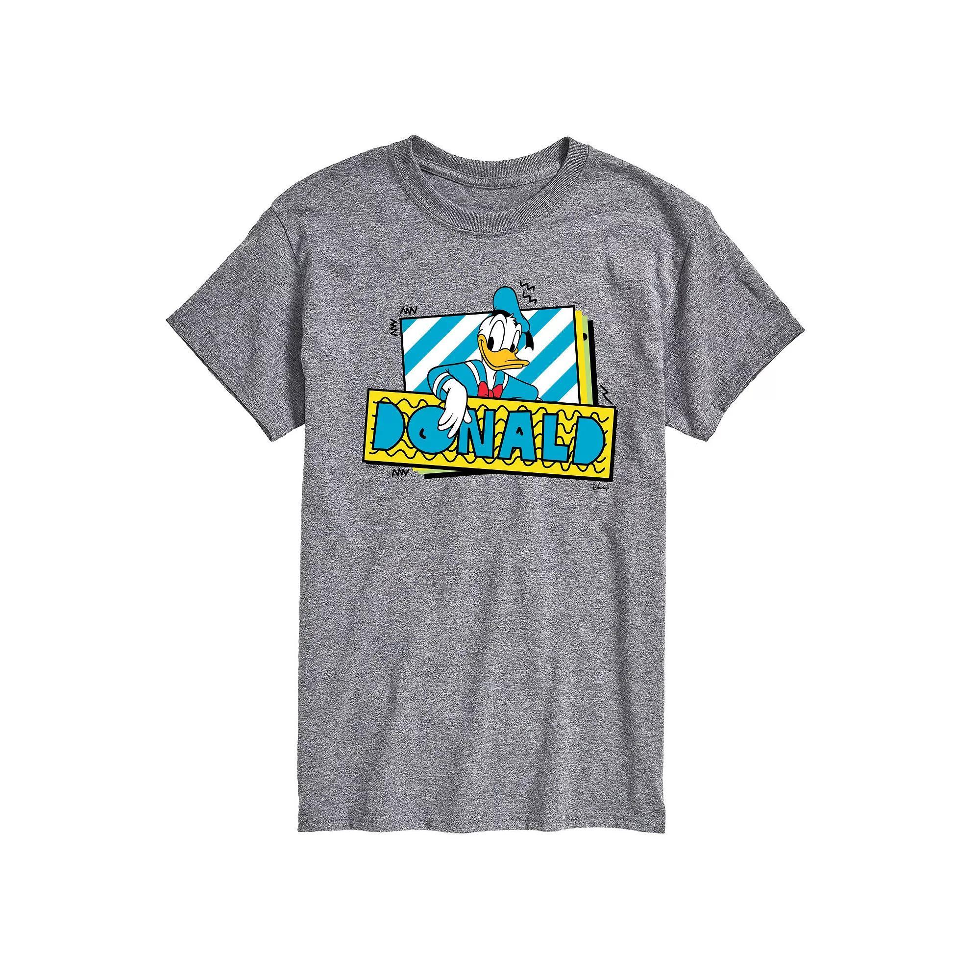 Disneys Donald Duck Big & Tall Retro Graphic Tee, Mens Grey Gray Product Image