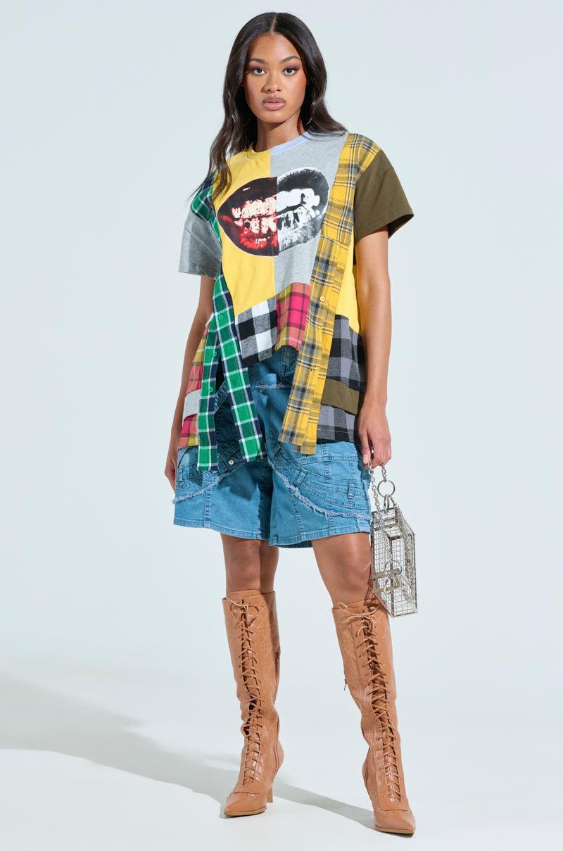 GRAB ME CLOSER DENIM BERMUDA SHORT Product Image