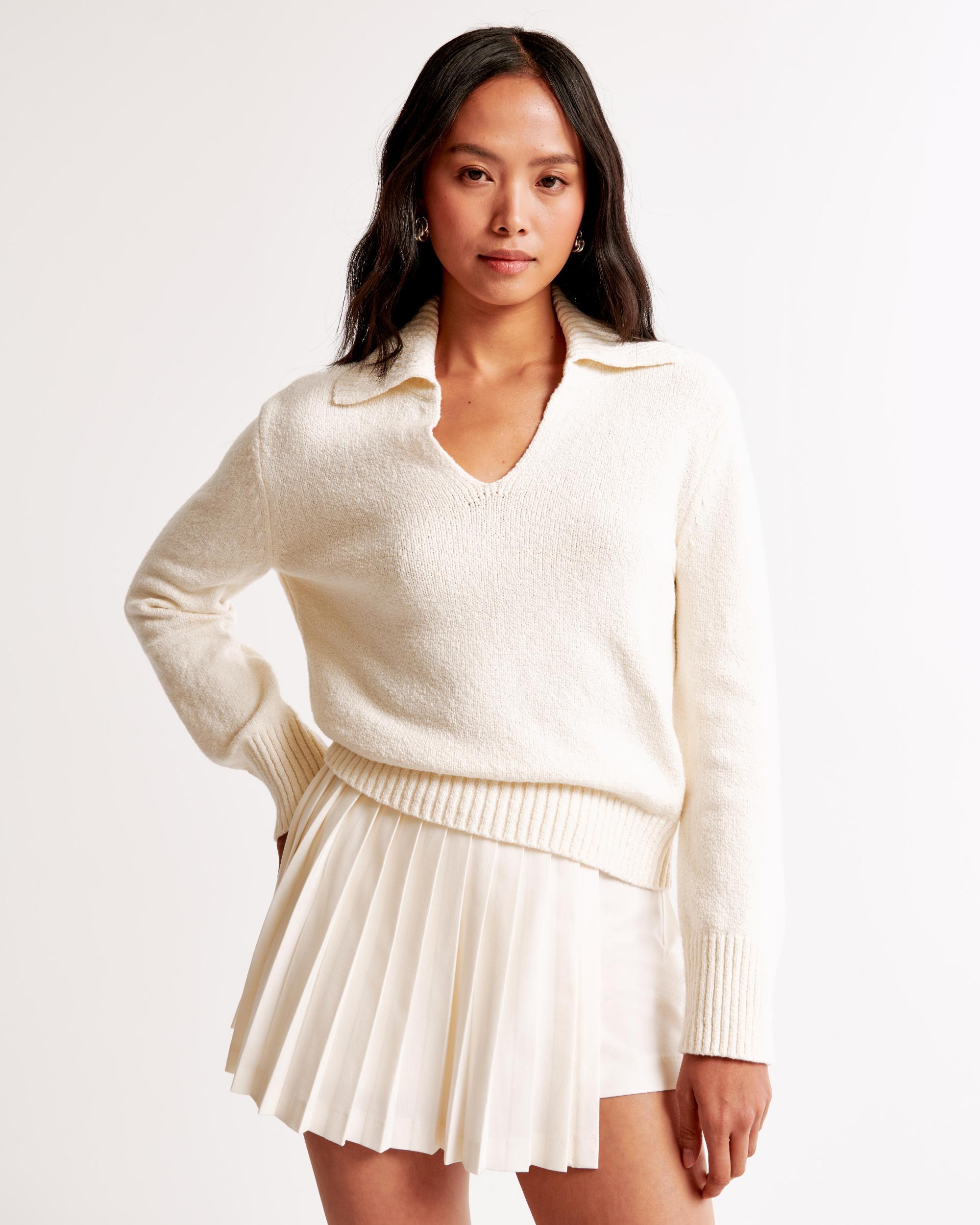 Textural Notch-Neck Sweater Product Image