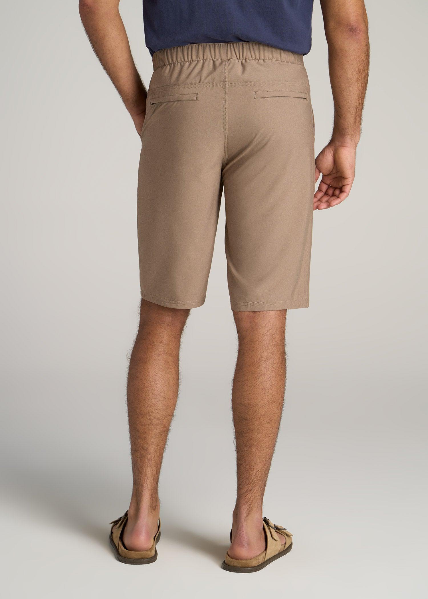 Hybrid Shorts for Tall Men in Dark Sand Product Image