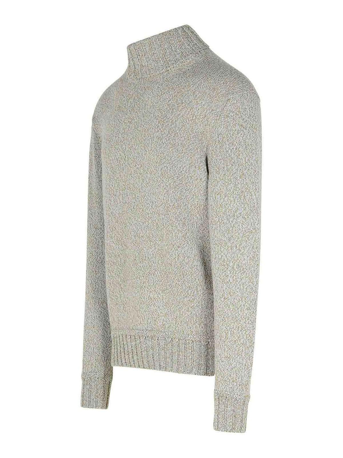 ZEGNA Brown Cashmere Turtleneck Sweater In Marrón Product Image