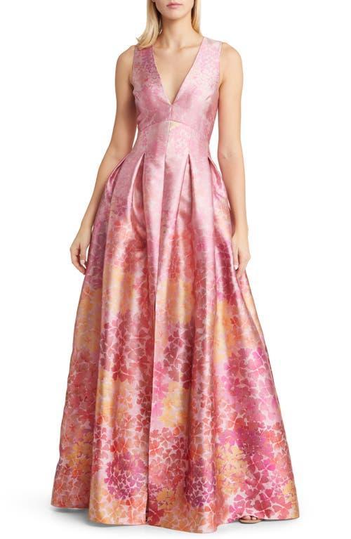 Womens Brooke Printed Mikado Gown Product Image