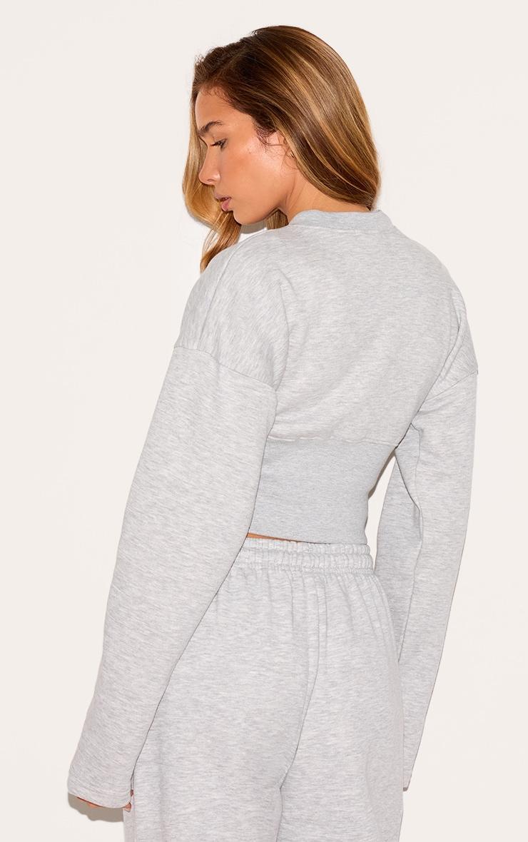 Ash Grey Extreme Cinched Waist Sweatshirt Product Image