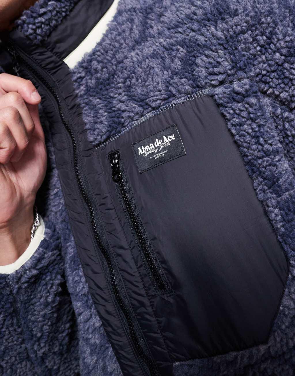 Alma de Ace borg jacket in navy  Product Image
