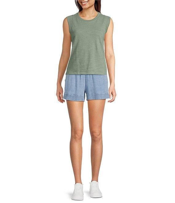 Faherty Dream Organic Cotton Mid Rise Pull-On Gauze Shorts Product Image