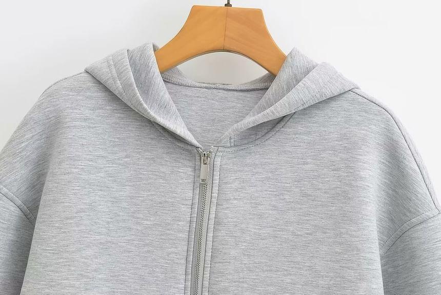 Plain Zip Hoodie Product Image
