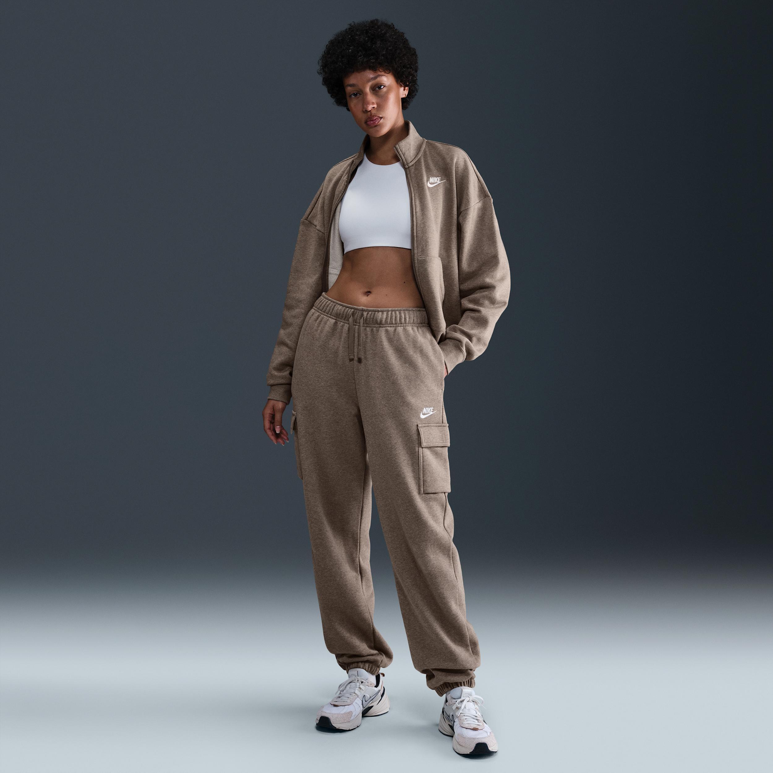 Women's Nike Sportswear Club Fleece Mid-Rise Oversized Cargo Sweatpants Product Image