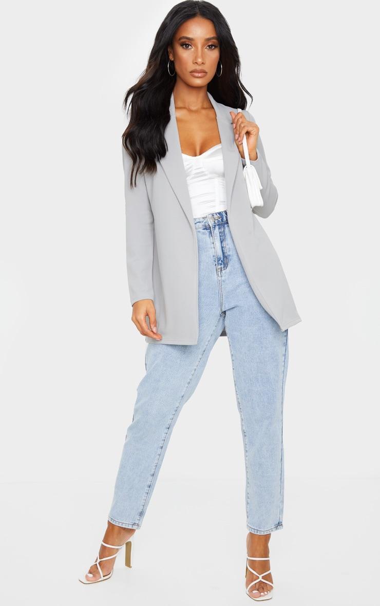 Grey Longline Blazer Product Image