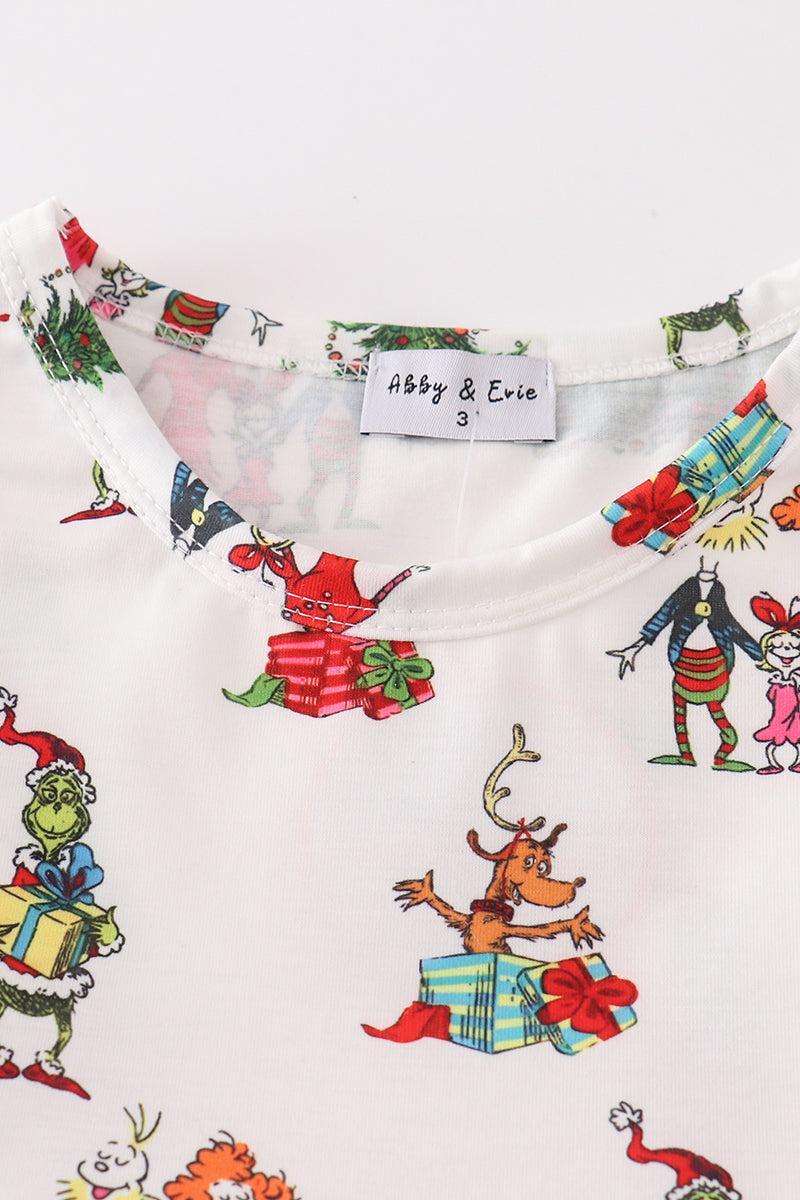White grinch print dress Product Image