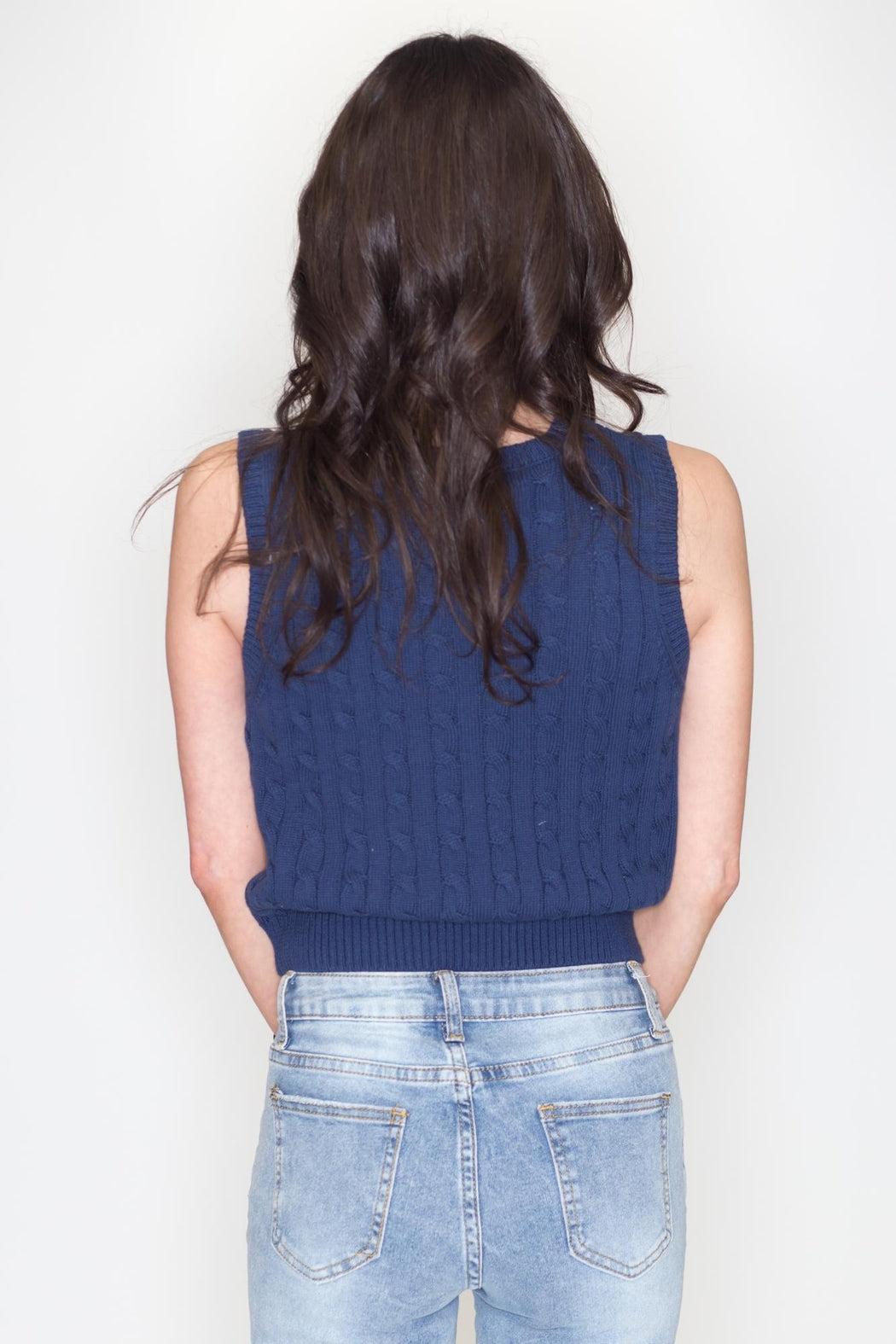 Cropped Sweater Vest Product Image