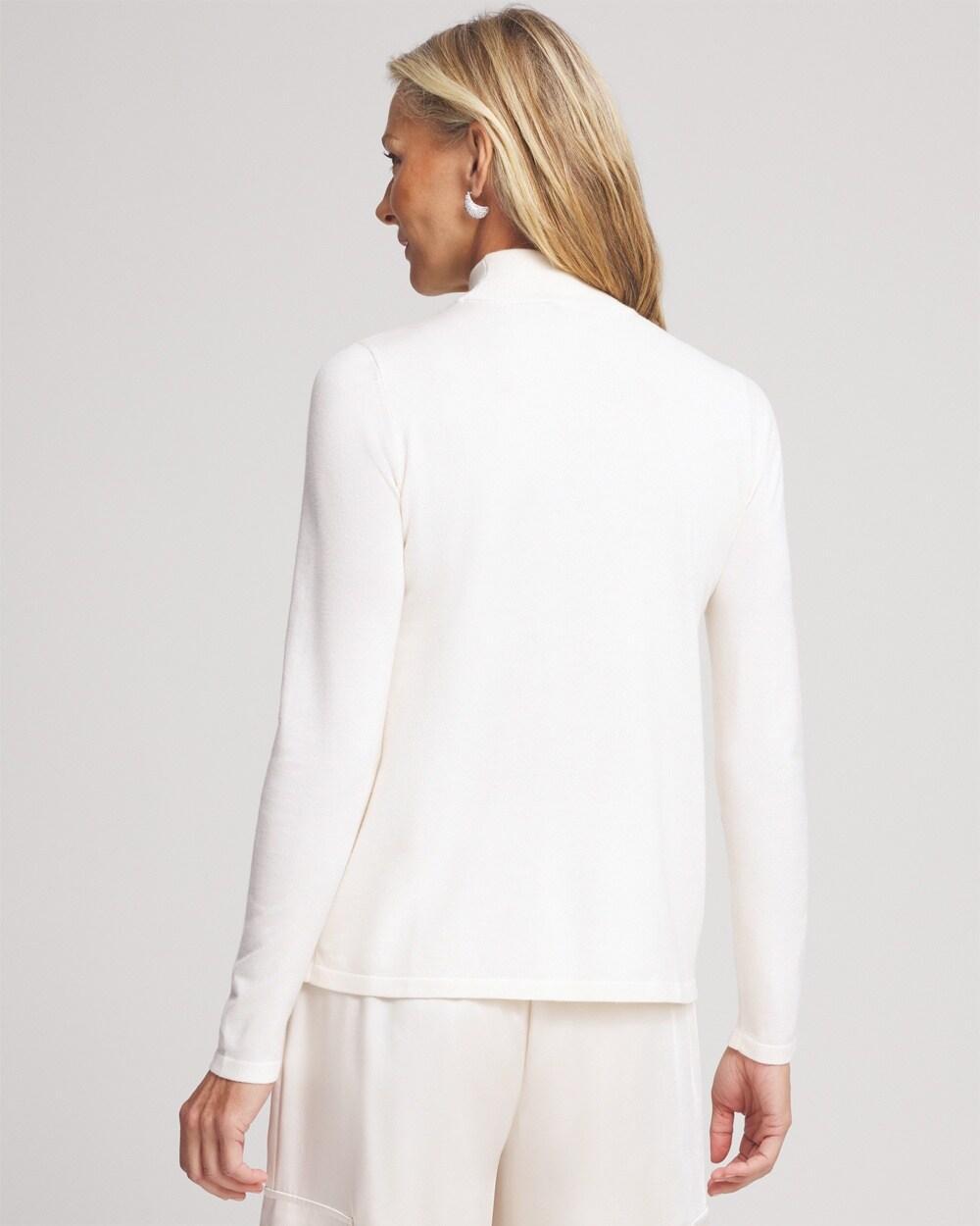 Embellished Mockneck Pullover Sweater Product Image