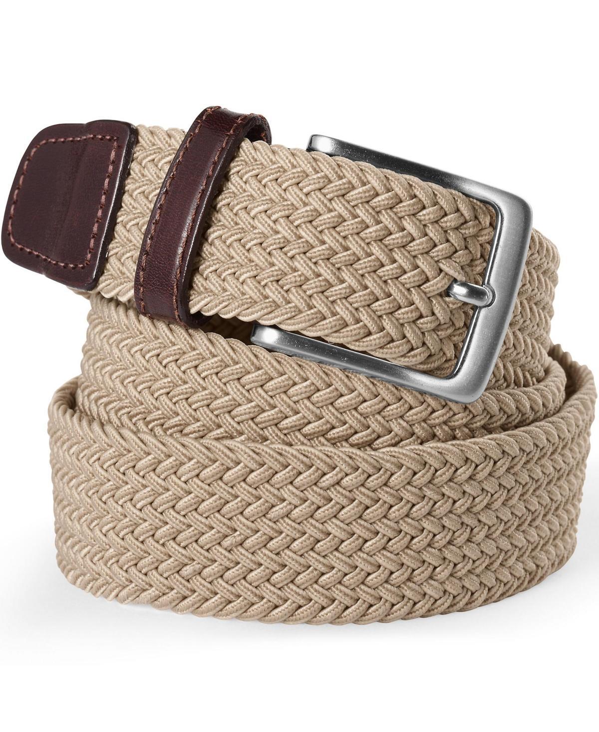 Men's Lands' End Elastic Braid Leather Trim Belt, Size: Small, Radiant Blue Product Image
