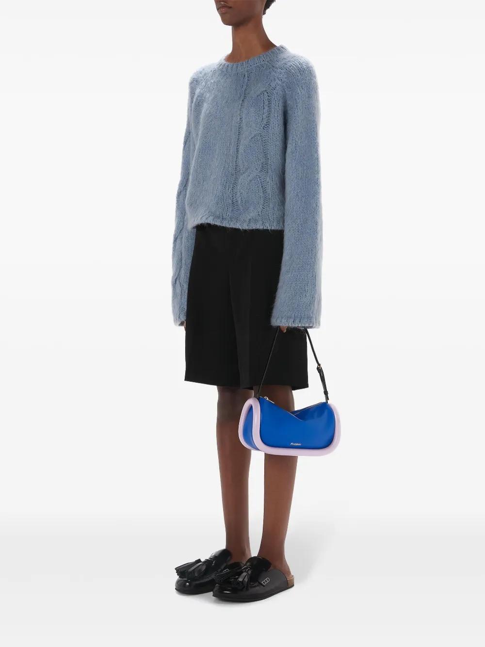 cable-knit cropped sweater Product Image