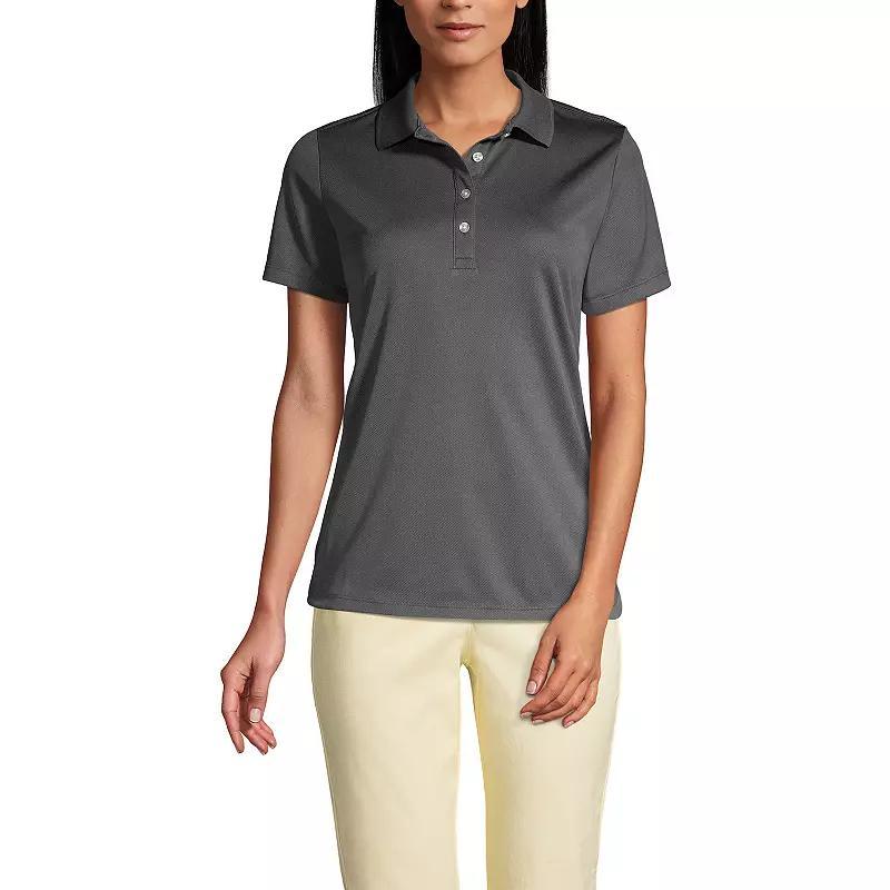 Women's Lands' End Short Sleeve Solid Active Polo Shirt, Size: XL, True Blue Product Image