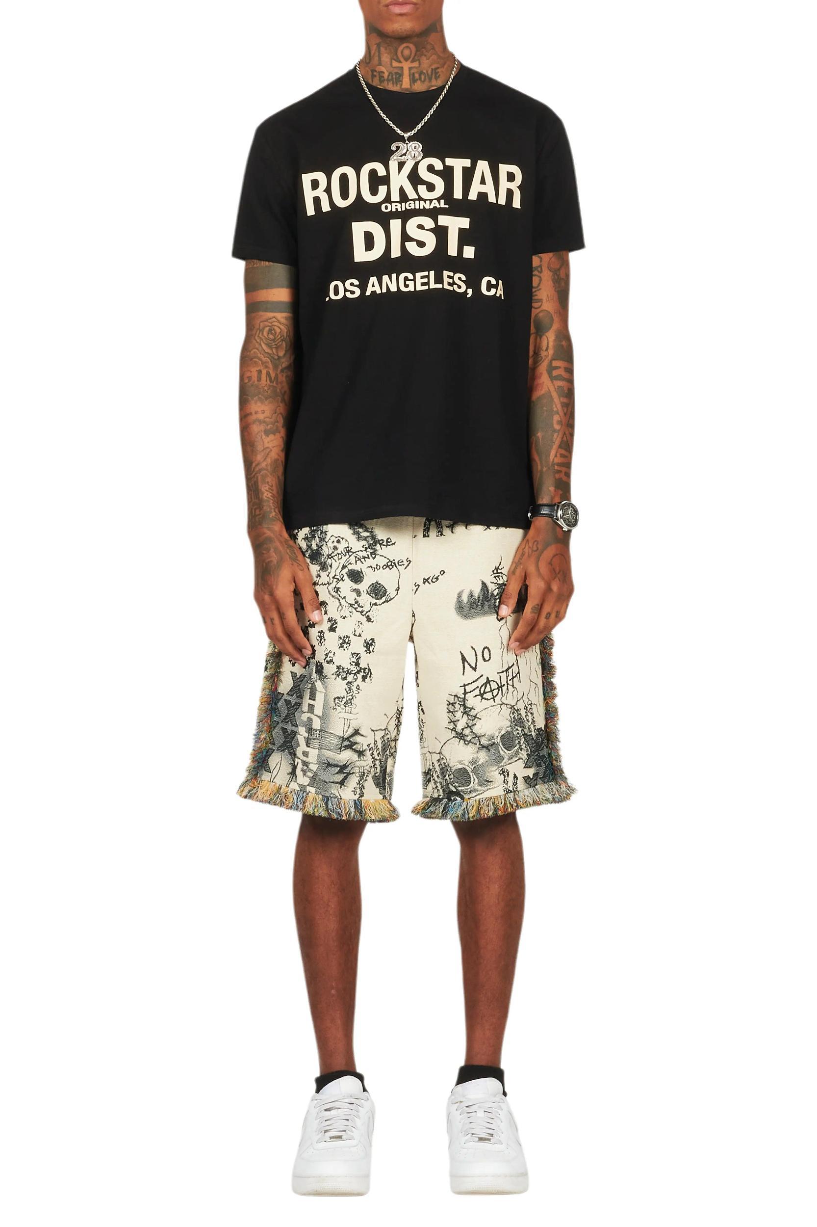 Tappy Black/Beige T-Shirt Short Set Male Product Image