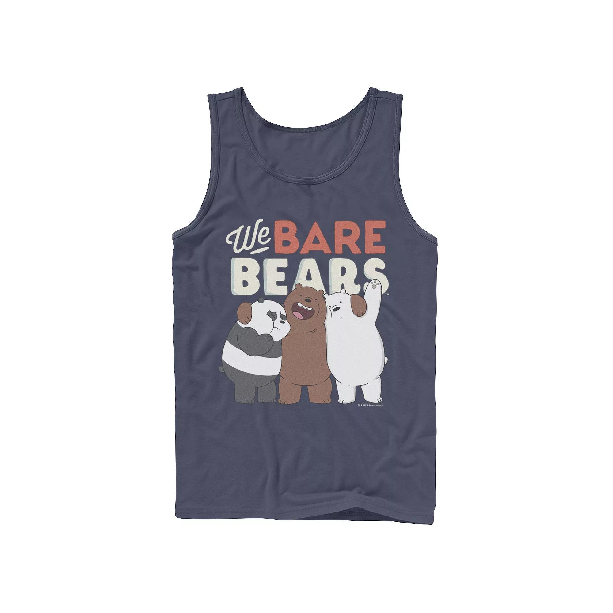 Men's CN We Bare Bears Group Portrait Tank Top, Size: Small, Blue Product Image