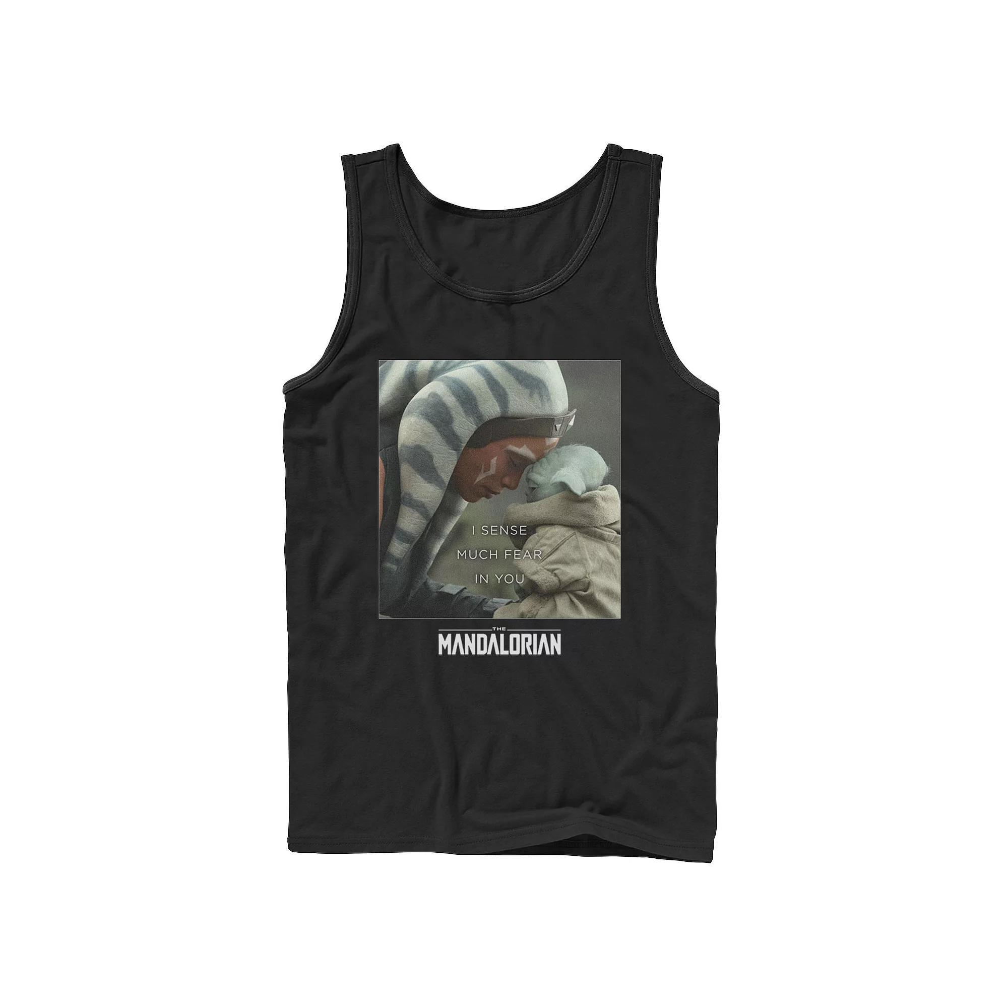 Men's Star Wars The Mandalorian Ahsoka Tano And The Child Poster Tank Top, Size: XL, Black Product Image