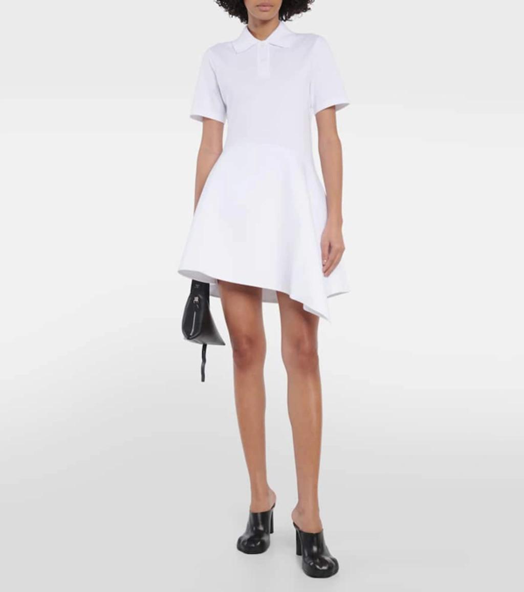 JW ANDERSON Asymmetric Knitted Minidress In White Product Image