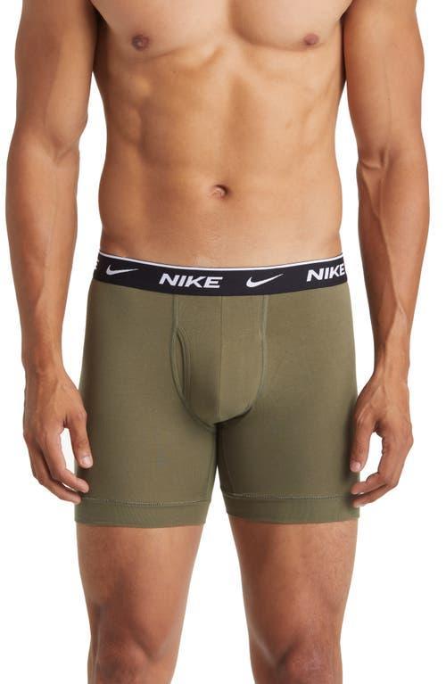 Men's Nike Dri-FIT Essential 3-pack Stretch Boxer Briefs, Size: Large, Black Orange Blue Product Image