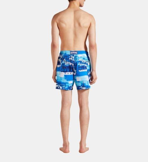 Vilebrequin Men's Paris Ultra-Light And Packable Swim Shorts in Bleu Neon at Nordstrom, Size Large Product Image
