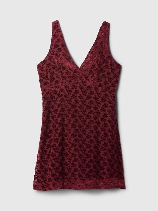 Velvet Floral Mini Dress Product Image