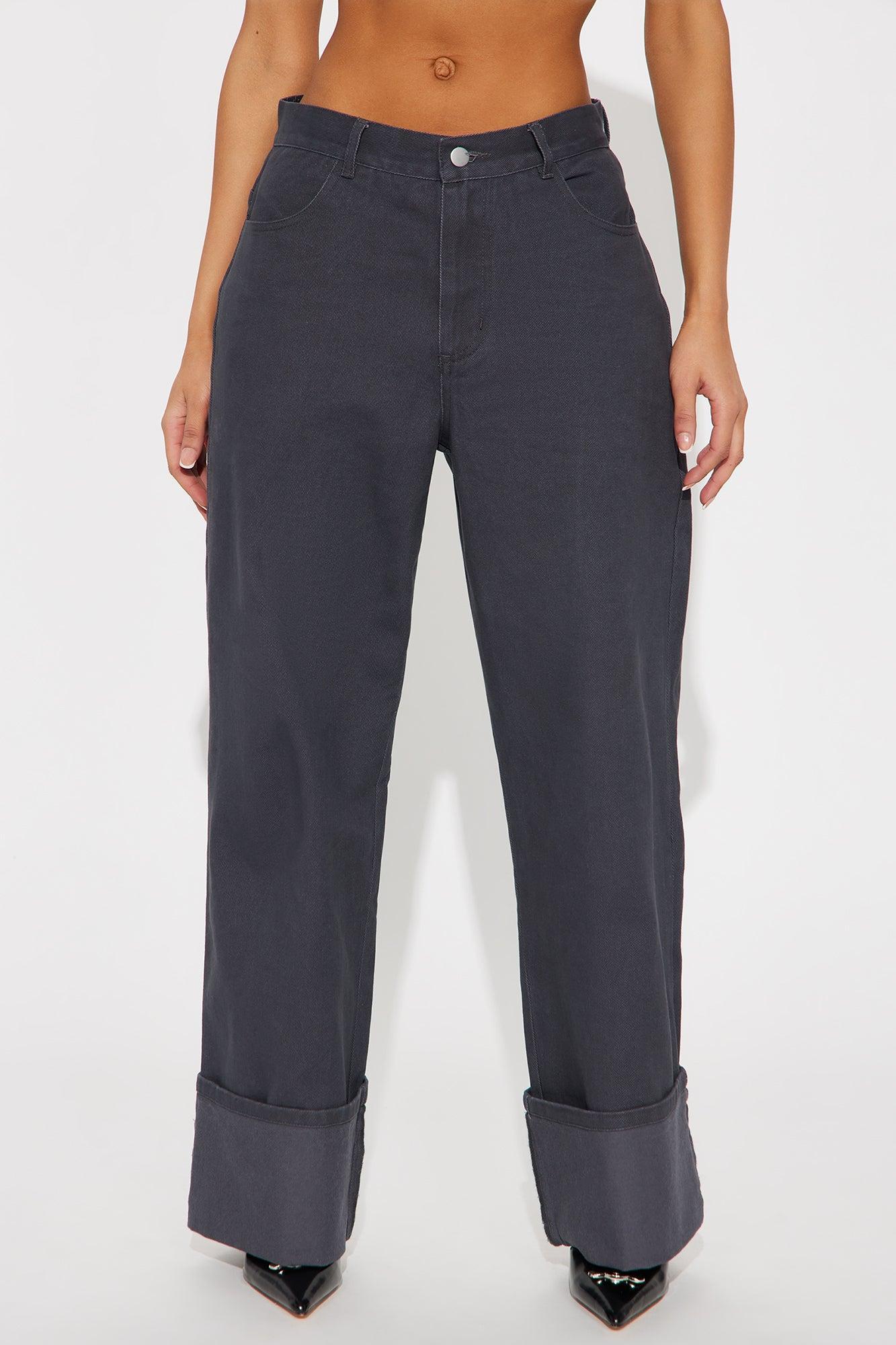 Sonya Cropped Wide Leg Pant - Charcoal Product Image