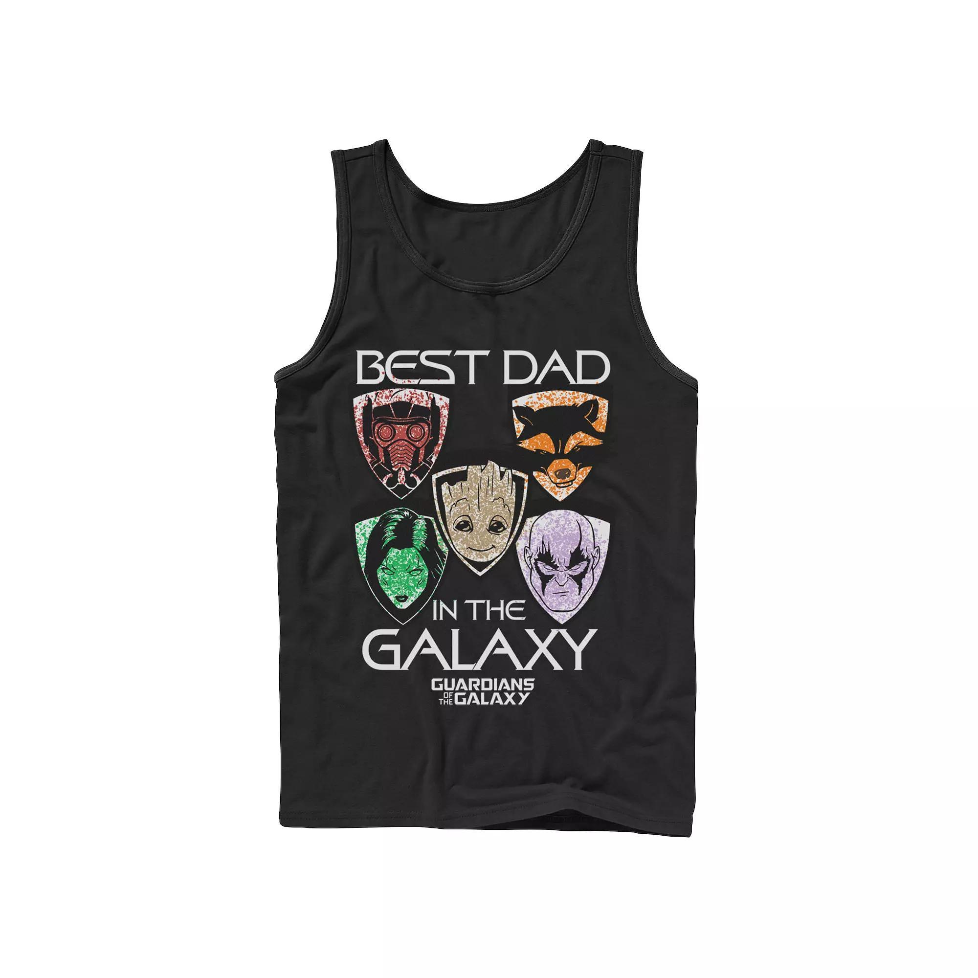 Men's Marvel Guardians Best Dad Father's Day Tank Top, Size: XL, Black Product Image