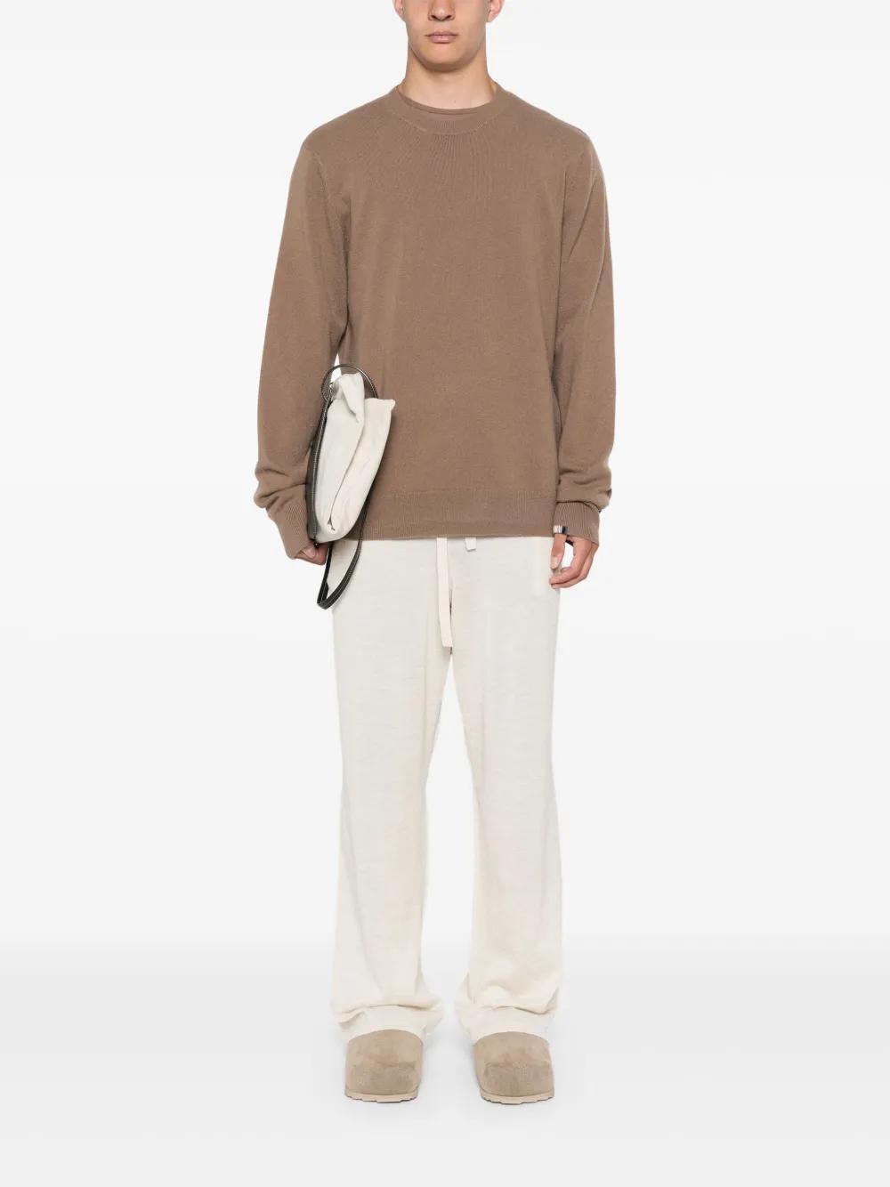 EXTREME CASHMERE Decorative-stitching Sweater In Brown Product Image