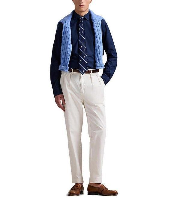 Polo Ralph Lauren Classic Fit Stretch Poplin Point Collar Long Sleeve Woven Shirt Product Image