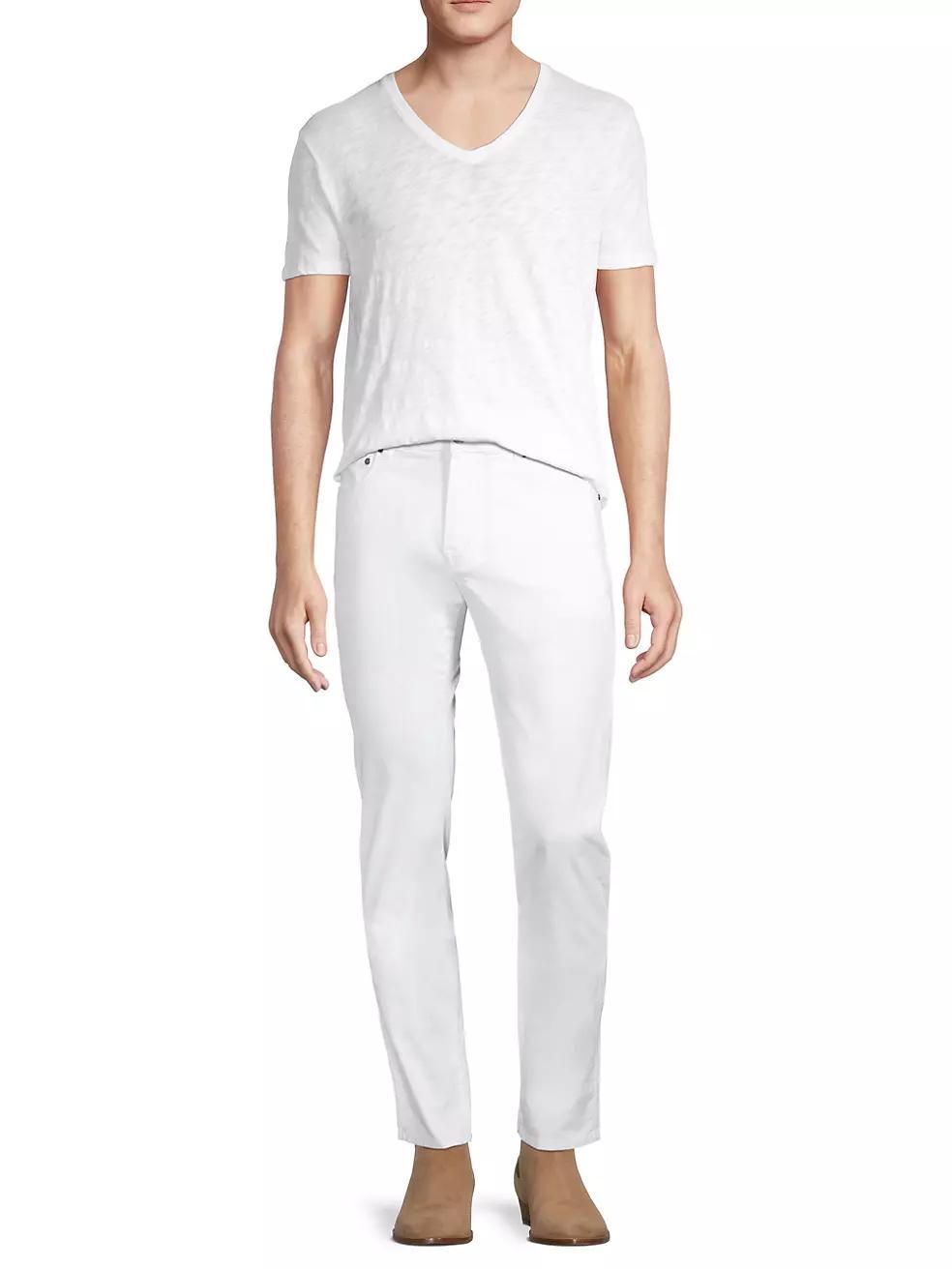 Stretch Cotton Straight-Leg Jeans Product Image