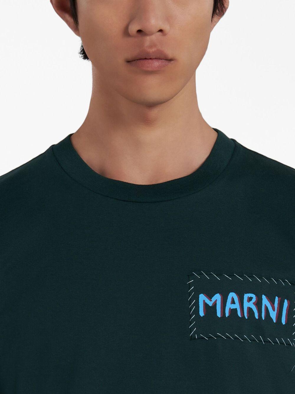 logo-patch cotton T-shirt Product Image