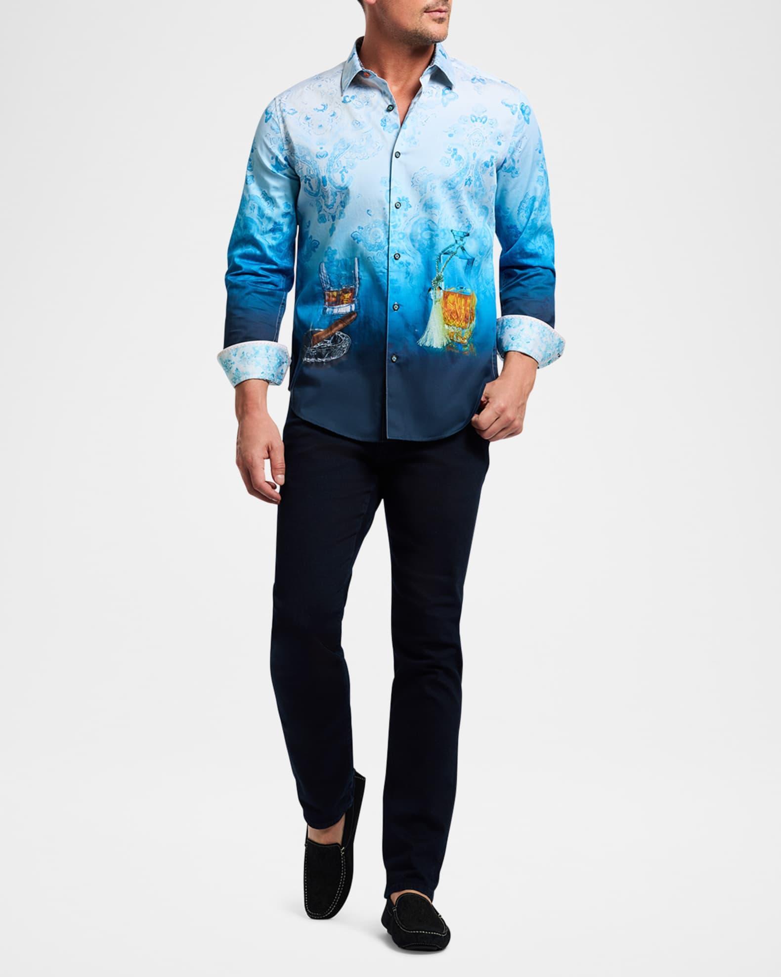 Mens Garrick Club Ombr Stretch Cotton Shirt Product Image