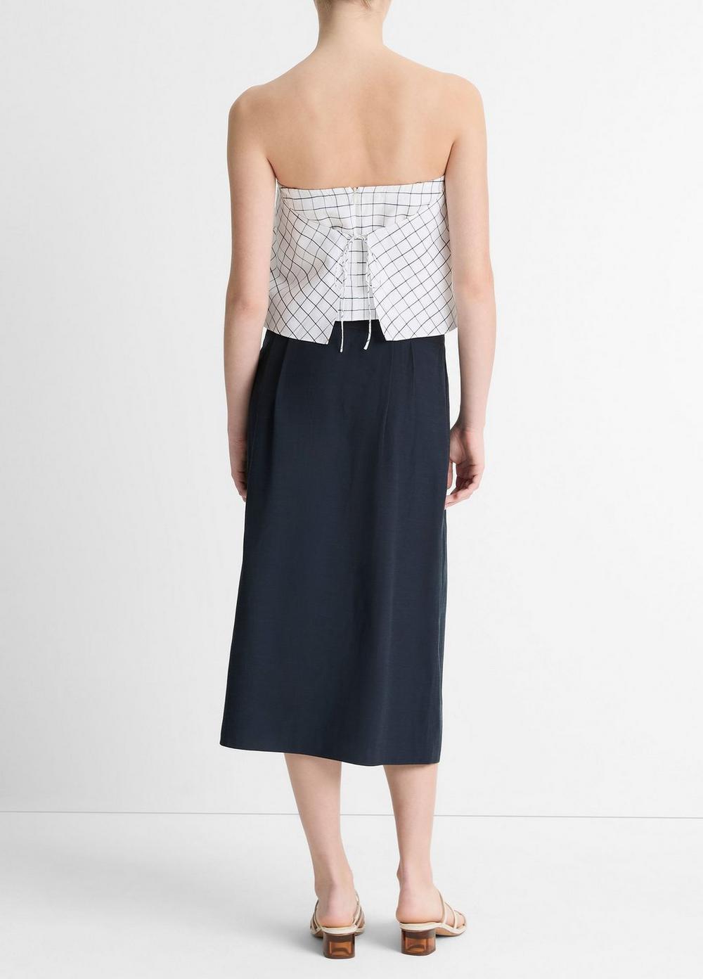 Womens Double-Waistband D-ring Skirt, Coastal Blue, Size 6 Vince Product Image