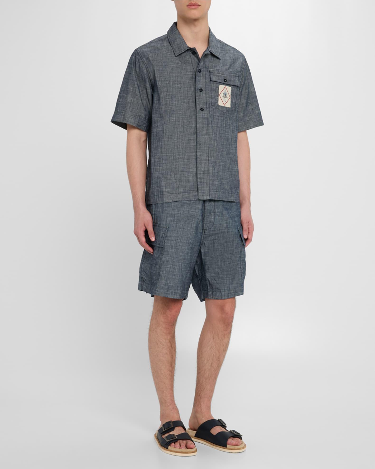 Mens Chambray Cargo Shorts Product Image