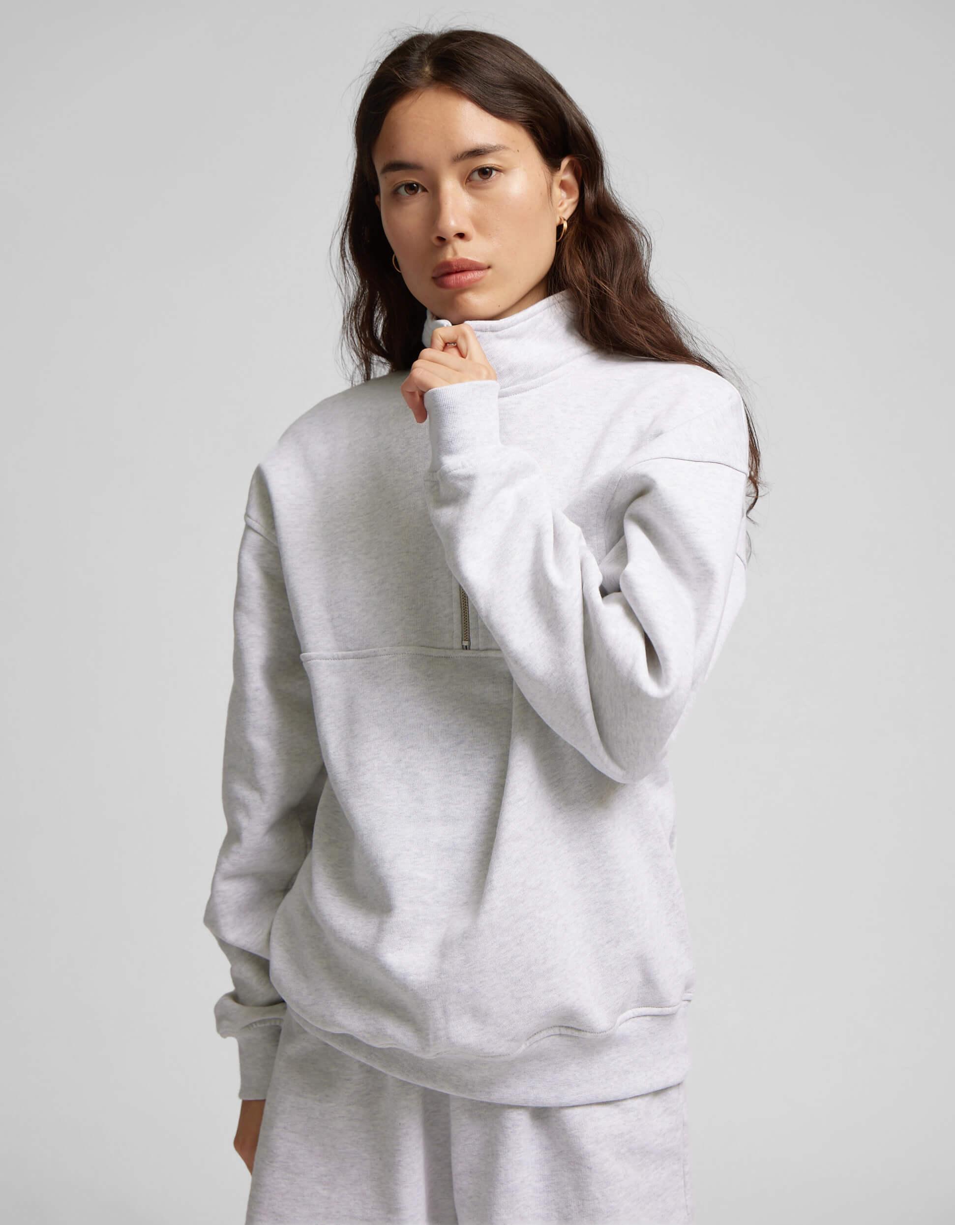 Organic Quarter Zip - Neptune Blue Product Image