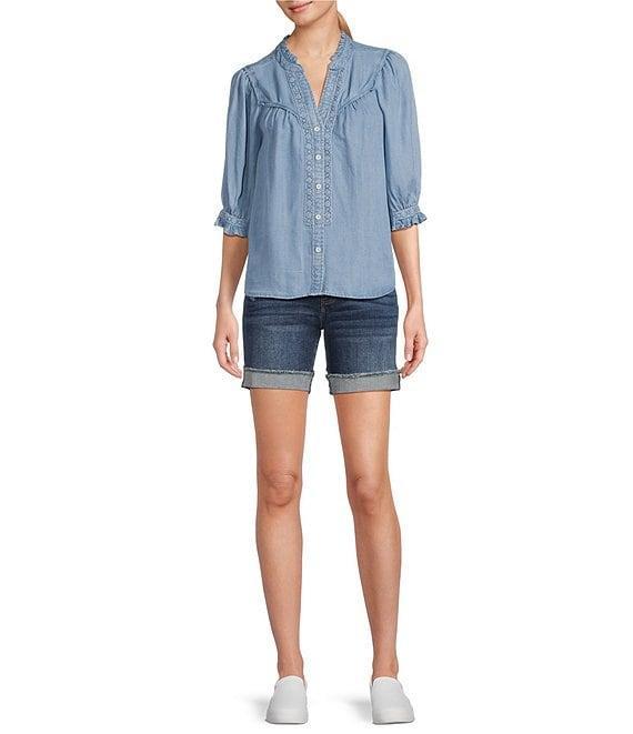 KUT from the Kloth Catherine Boyfriend Mid Rise Shorts Product Image