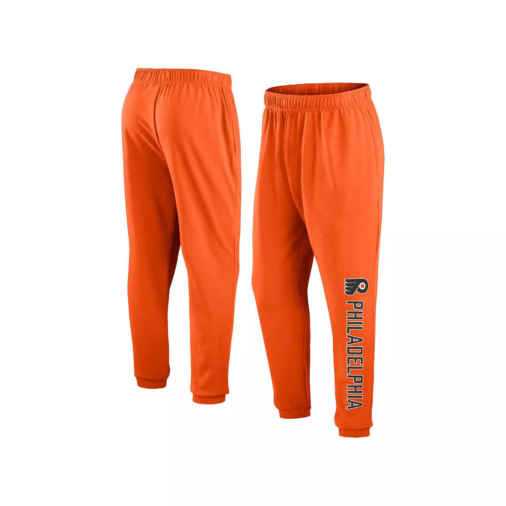 Men's Fanatics Branded Orange Philadelphia Flyers Chop Block Fleece Sweatpants, Size: XL, Fly Orange Product Image
