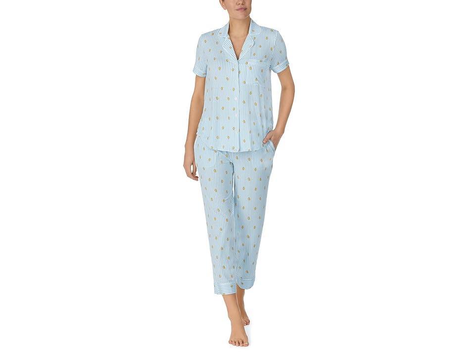 Womens Citrus Striped 2-Piece Pajama Set Product Image