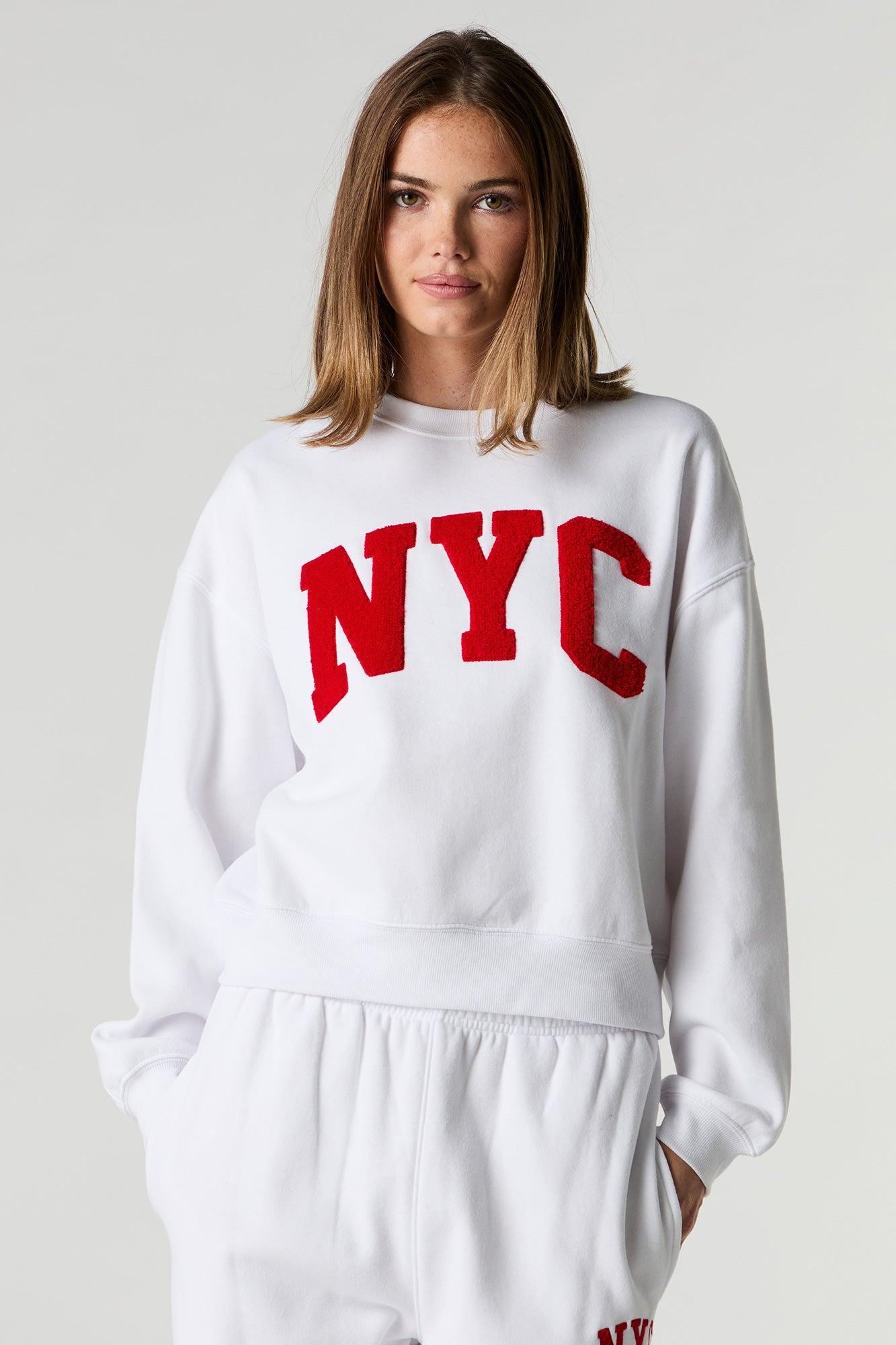 Fleece Varsity Crewneck Sweatshirt Female Product Image