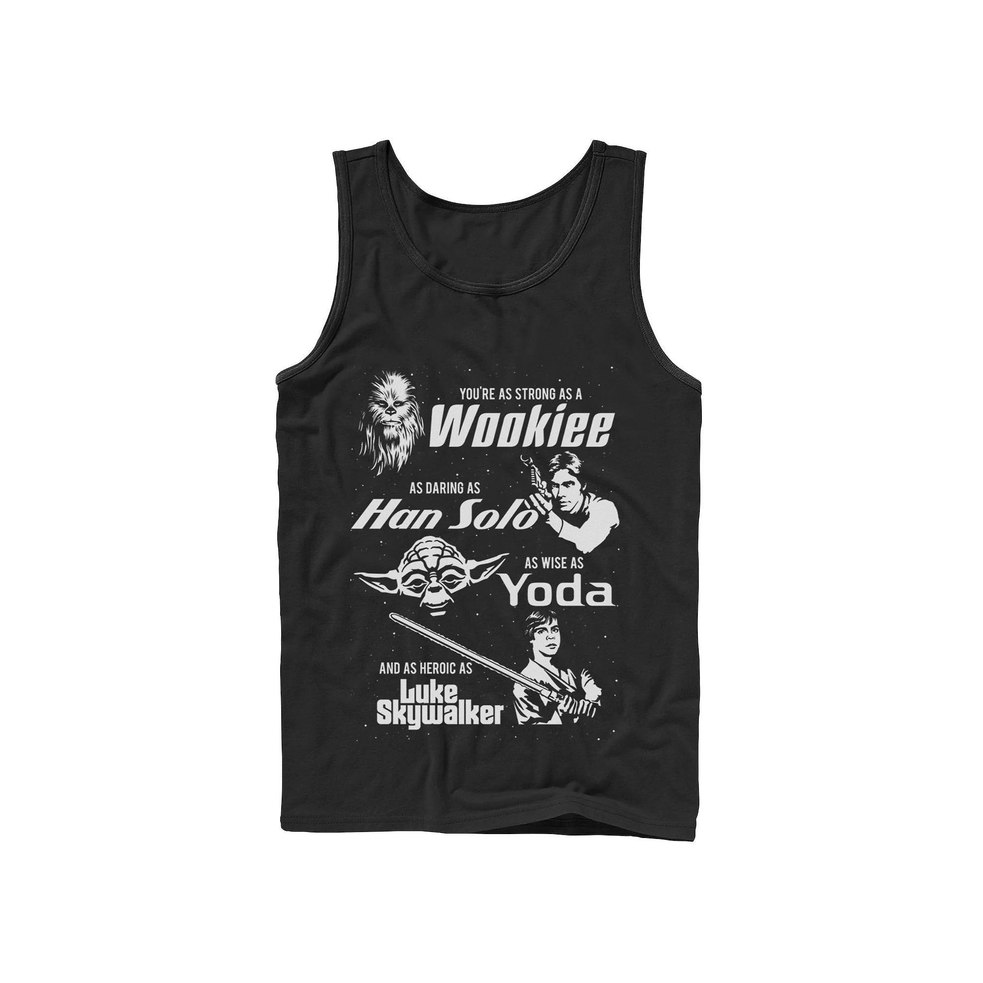 Men's Star Wars Strong Daring Wise Father's Day Tank Top, Size: Large, Black Product Image