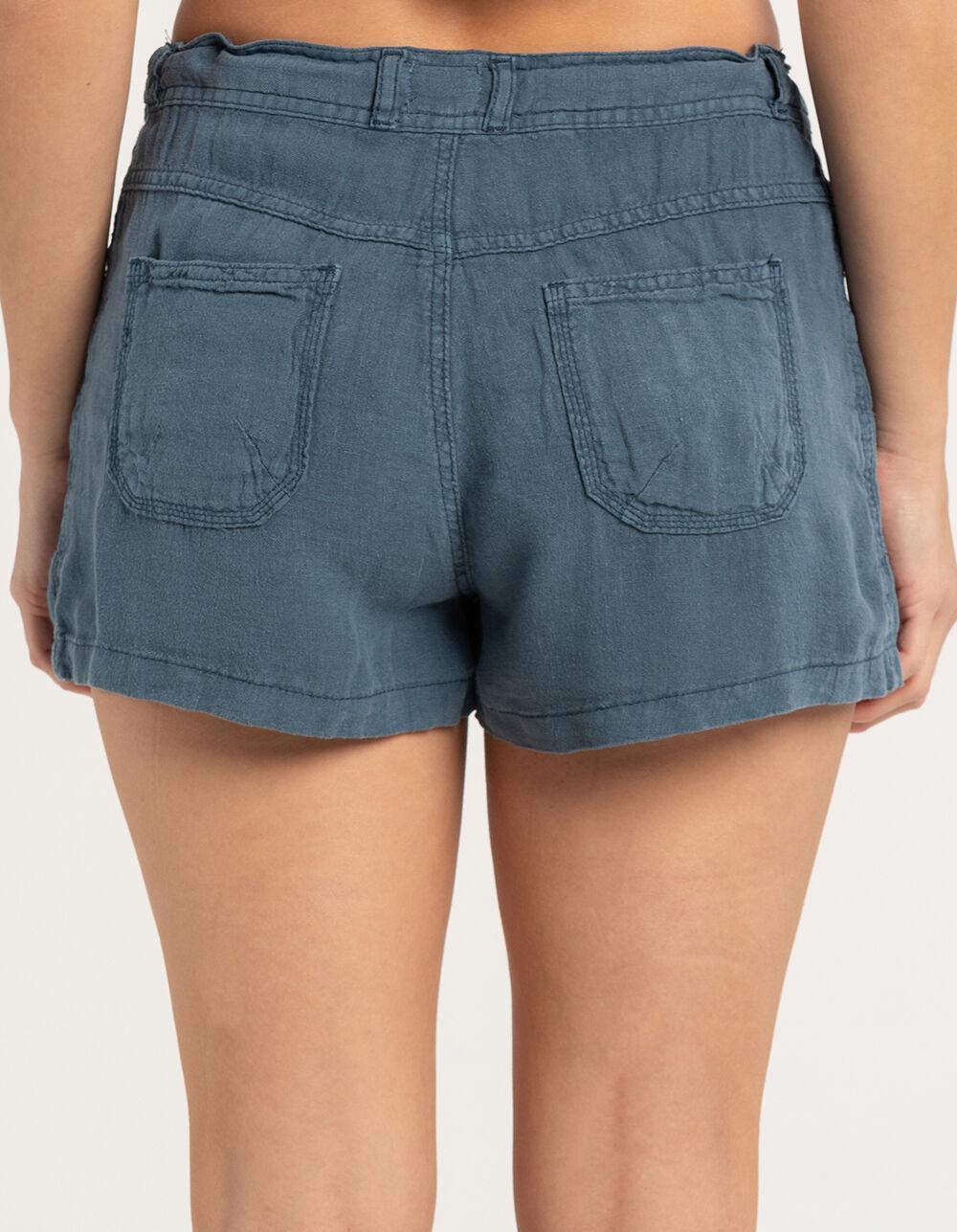 BDG Urban Outfitters Linen 5 Pocket Womens Shorts - SLATE BLUE Product Image
