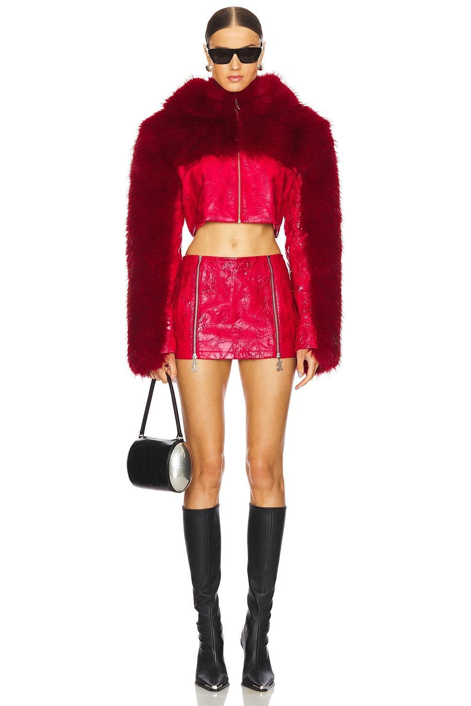 Mini Skirt With K Zipper Kim Shui Product Image