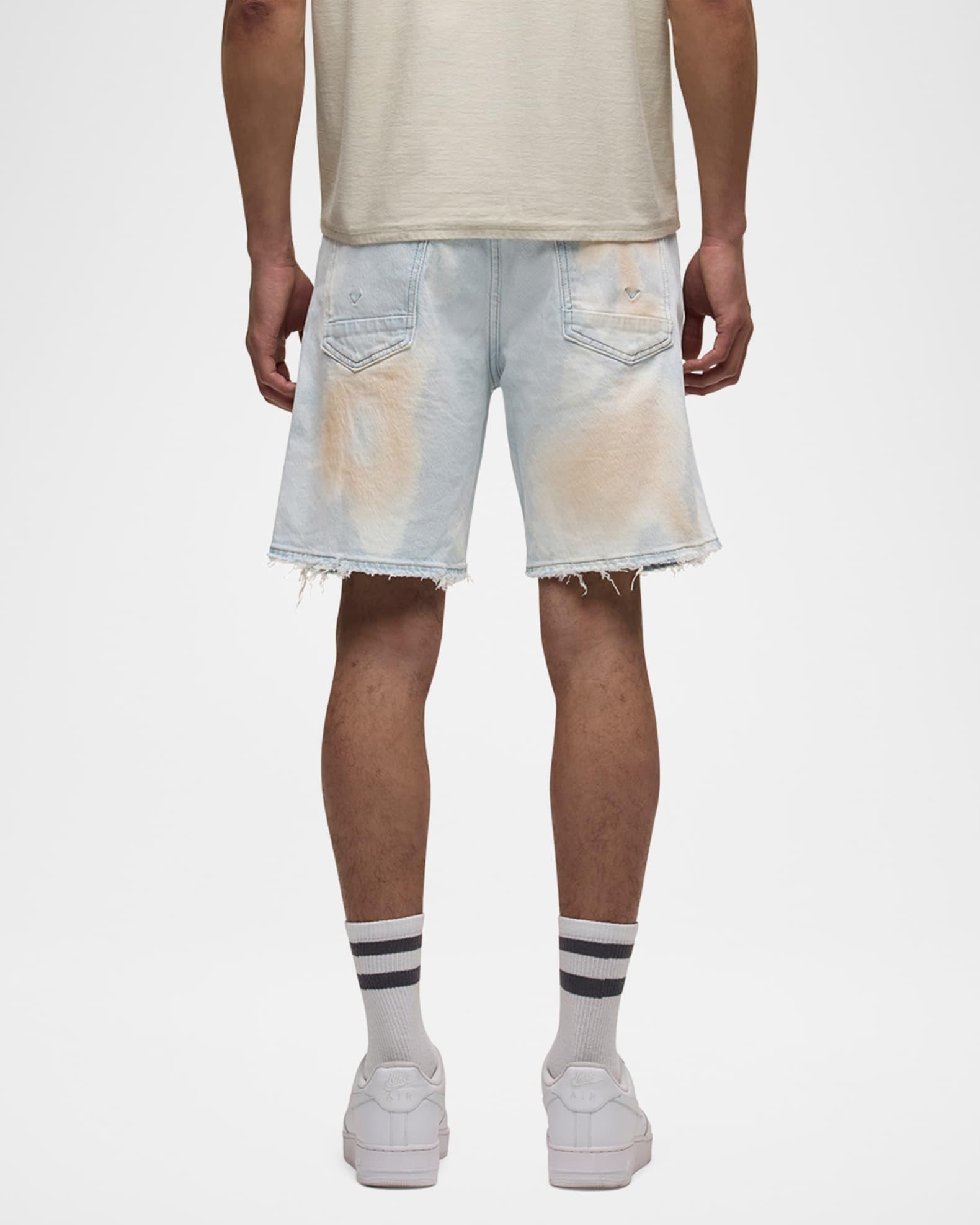 Men's Clint Splattered Denim Shorts Product Image