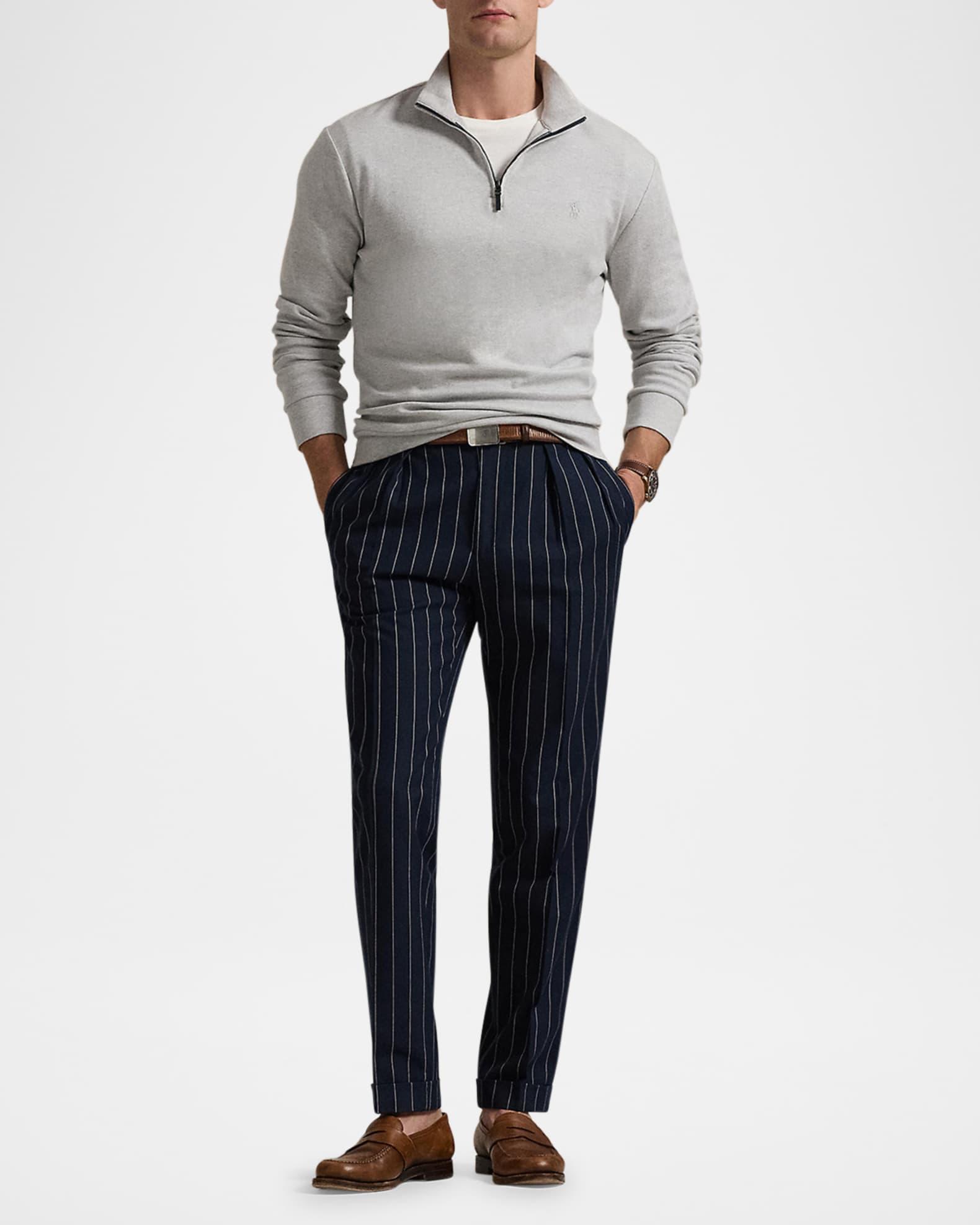 Mens Double-Knit Jacquard Quarter-Zip Sweater Product Image
