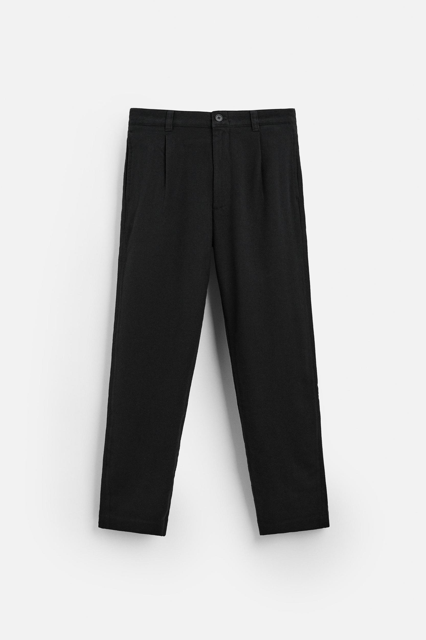 DARTED WOOL BLEND PANTS Product Image