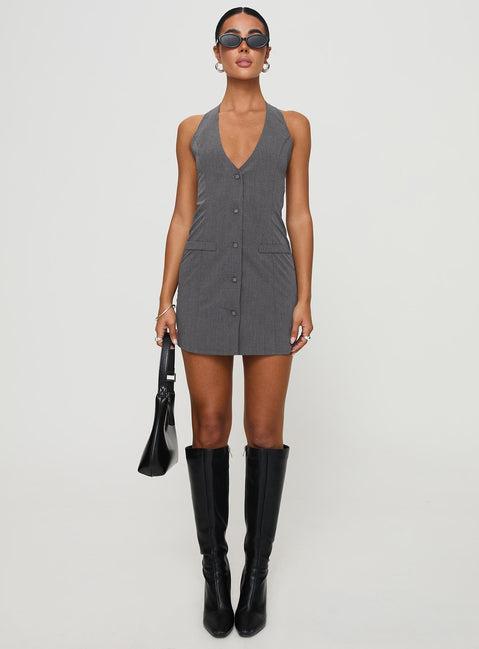 Fenny Mini Dress Grey Product Image