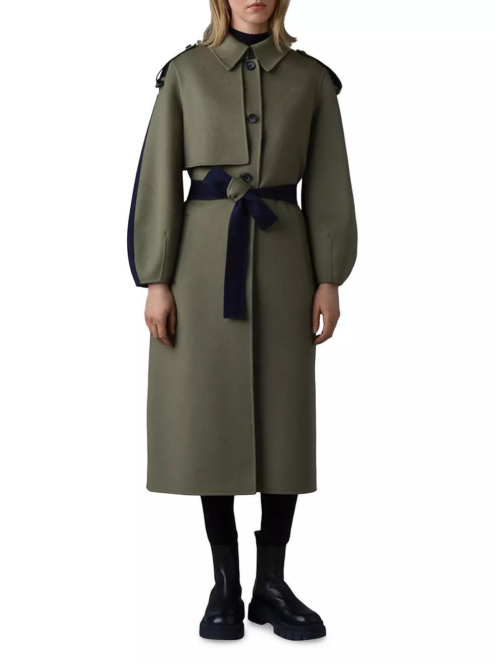 Womens Ceyla Double-Face Wool Belted Coat Product Image