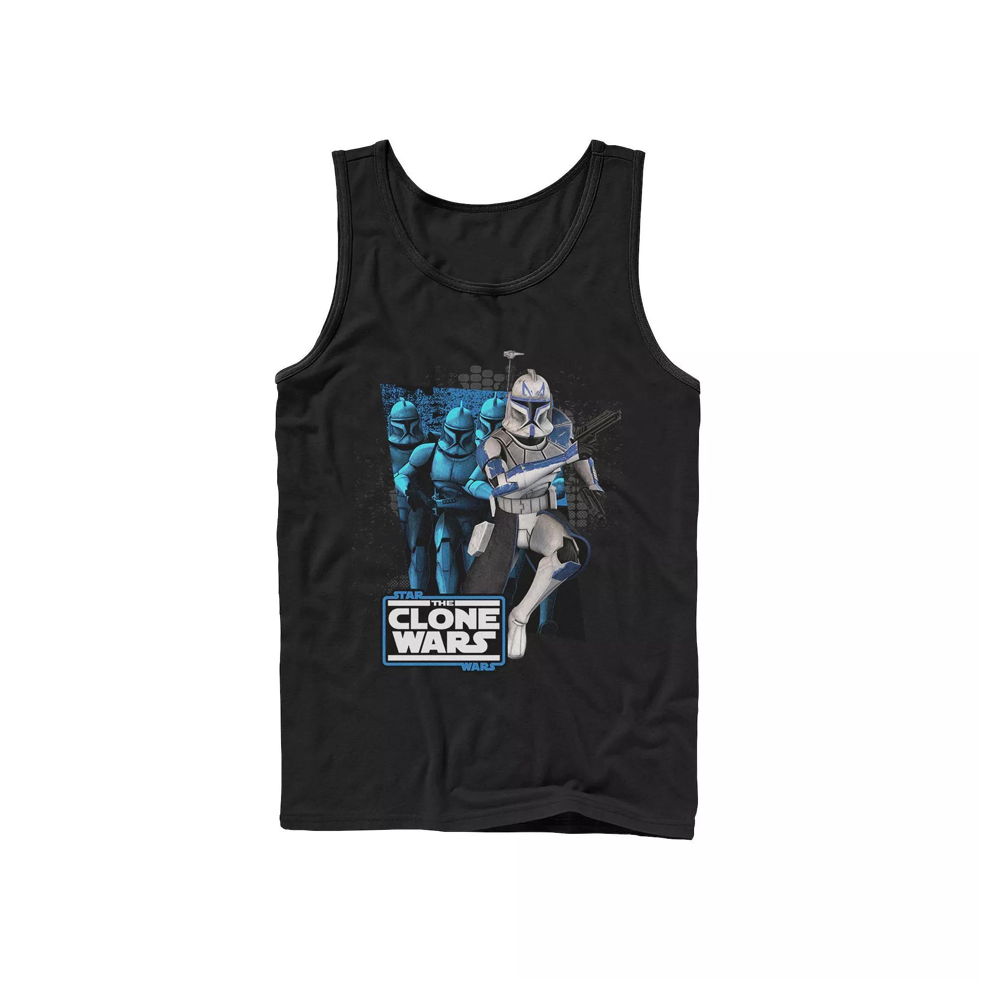 Men's Star Wars: The Clone Wars Clone Captain Rex Mashup Tank Top, Size: Large, Black Product Image
