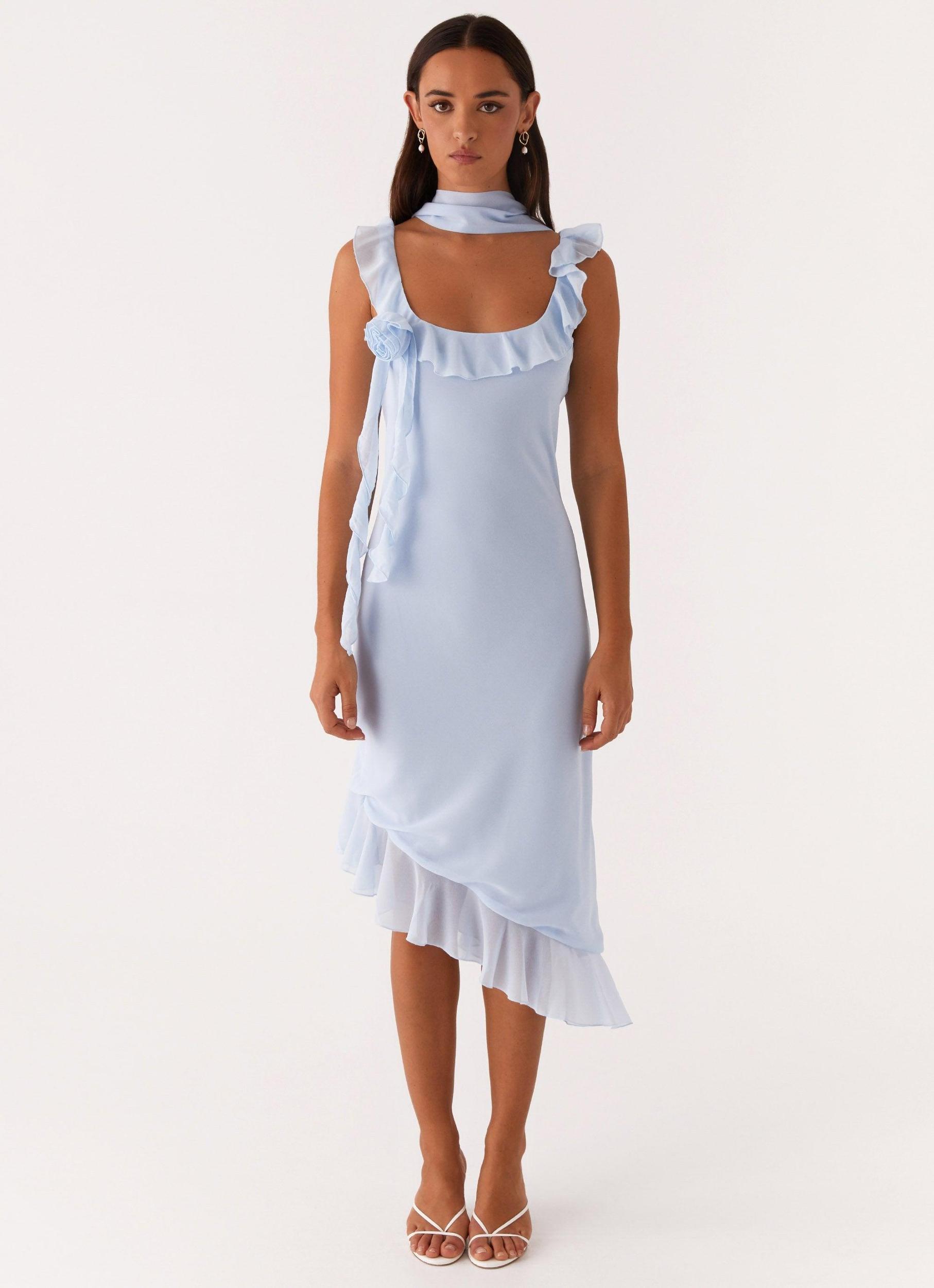 Fariday Midi Dress - Blue Product Image
