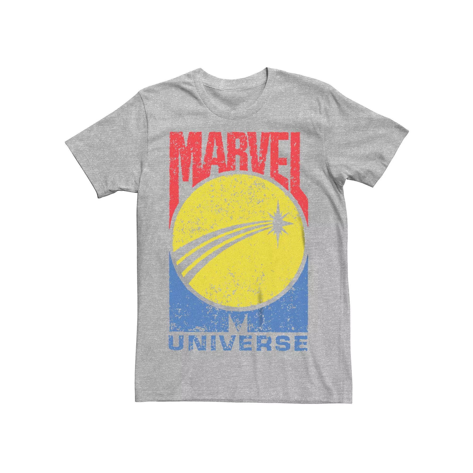 Men's Marvel Universe Planet Logo Graphic Tee, Size: XXL, Athletic Grey Product Image